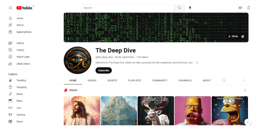 The deep dive YouTube channel 