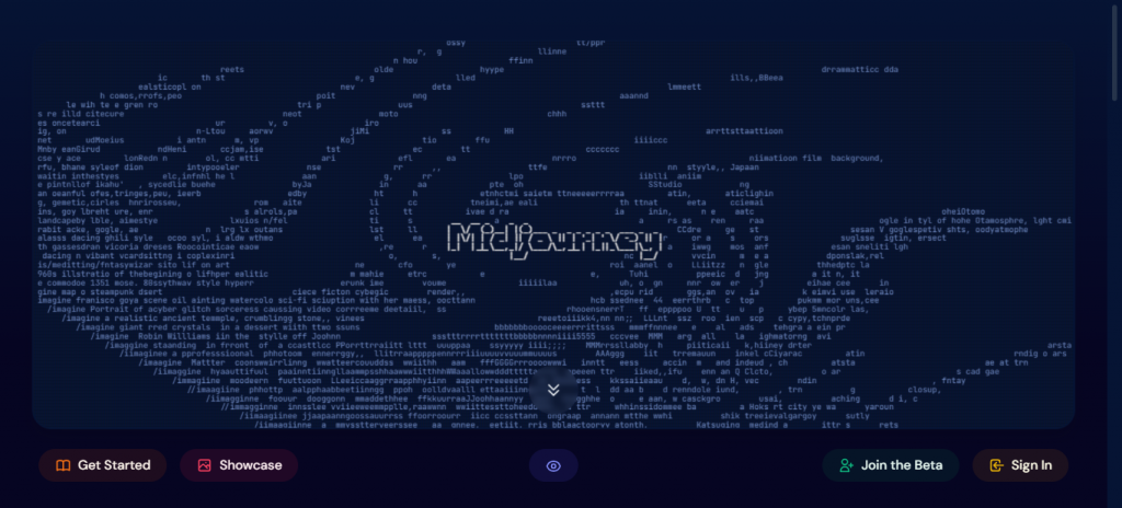 Midjourney Home page