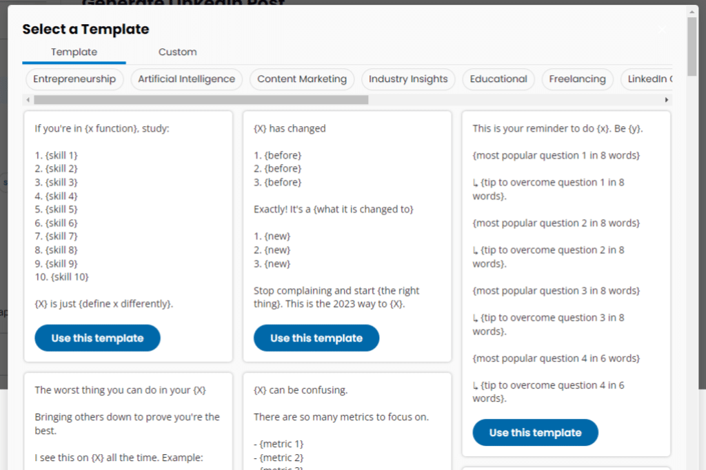 Image showing a number of templates on Dottypost. 