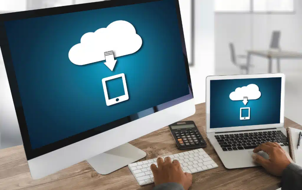 Digital Downloads on a computer - learn how to sell digital products on etsy
